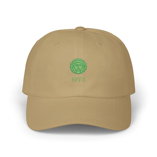 Classic Dad Cap with Green RFFS Emblem - Trendy Hat for Dads, Perfect Gift for Father's Day, Casual Style, Outdoor Fun, Everyday Wear
